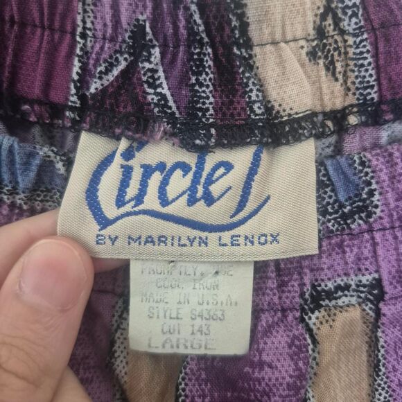 Circle T by Marilyn Lenox Boho Tiered Circle Skirt Vintage 90s Y2K Size Large - Picture 3 of 4